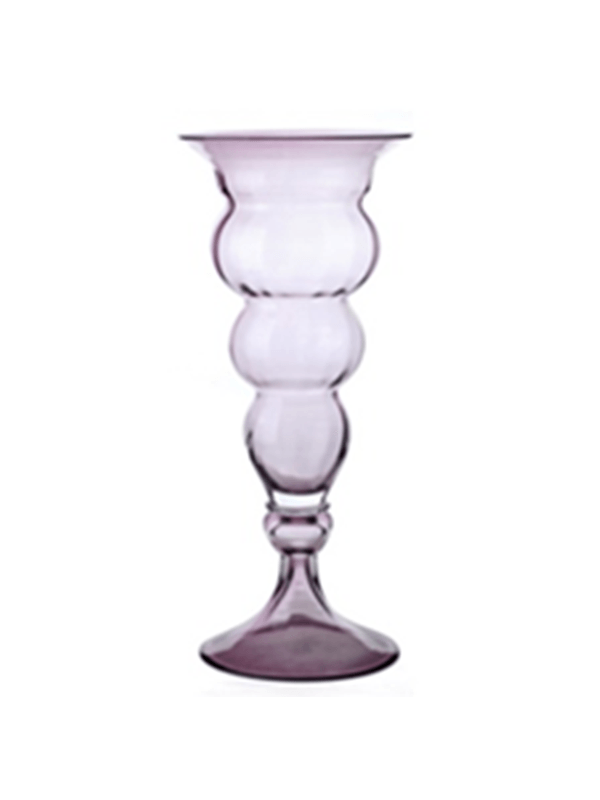 Hand blown glass vase (purple)