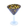 Hand blown martini glass (leopard print)