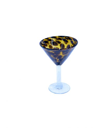 Hand blown martini glass (leopard print)
SET OF 4