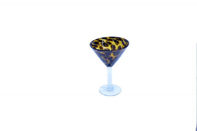 Hand blown martini glass (leopard print)
SET OF 4