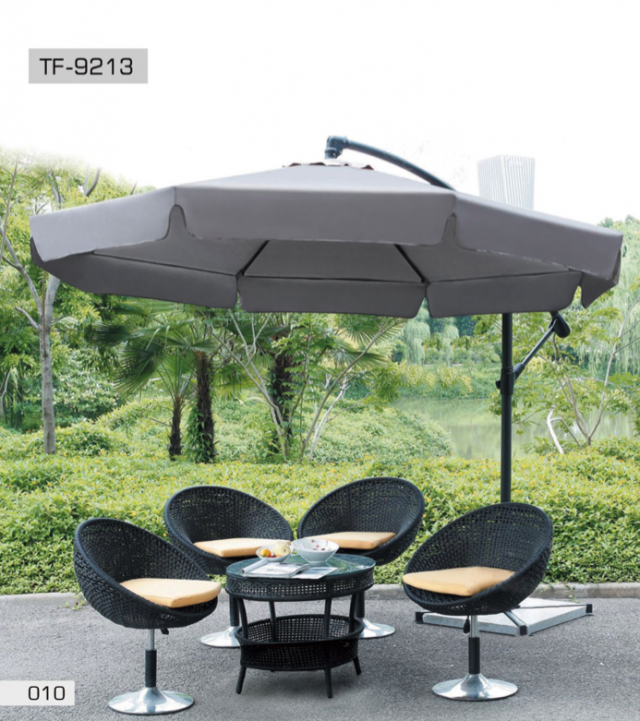 Grey Aluminum Patio Umbrella