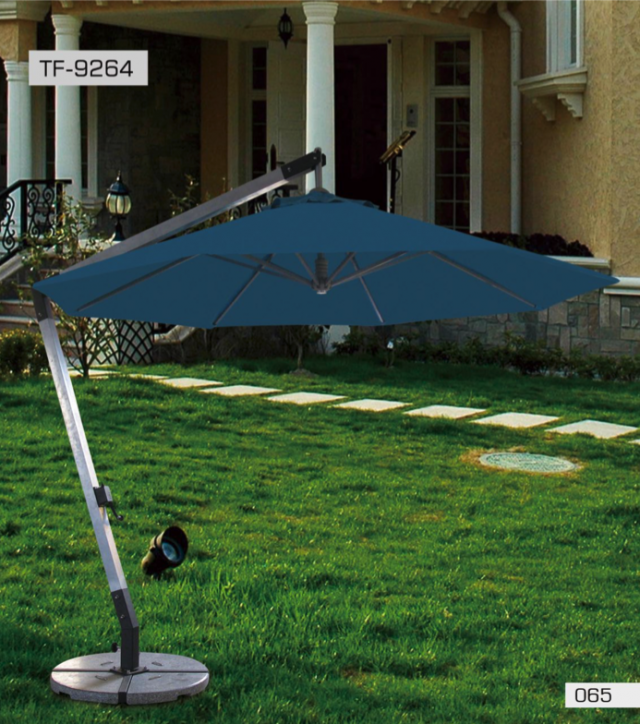 Blue Aluminum Patio Umbrella