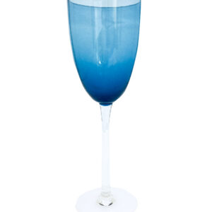 Verres à vin soufflés à la main, bleu turquoise<br/>Lot de 4
