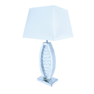 Alternative view of Lampe de table décorative avec détails en cristal (sans abat-jour)