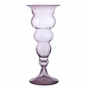 Vase en verre soufflé à la main (violet)