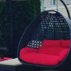 Fauteuil suspendu de luxe en osier en forme de larme – Image 2
