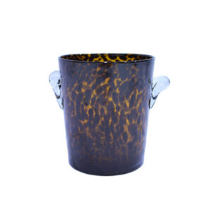 Seau à glace en verre soufflé à la main (motif léopard)