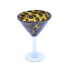 Verre à martini soufflé à la main (motif léopard)