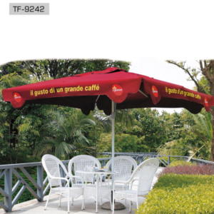 Red Aluminum Patio Umbrella